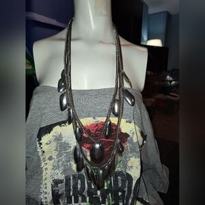 Chicos Silver Tone Boho Cha Cha Necklace